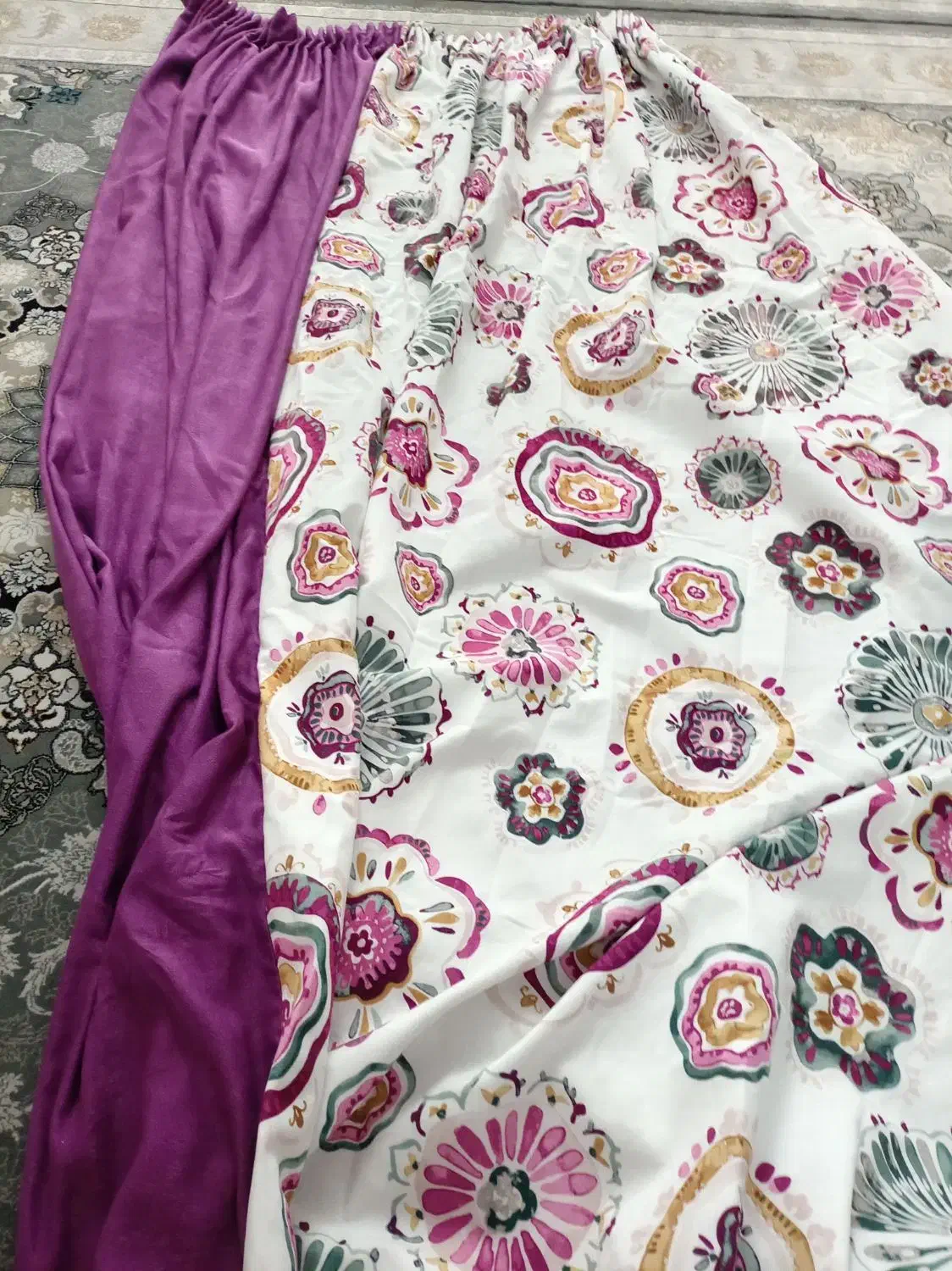 سه عدد والون مخمل ۳متری|پرده، رانر، رومیزی|اسلام‌شهر, شهرک سالور|دیوار