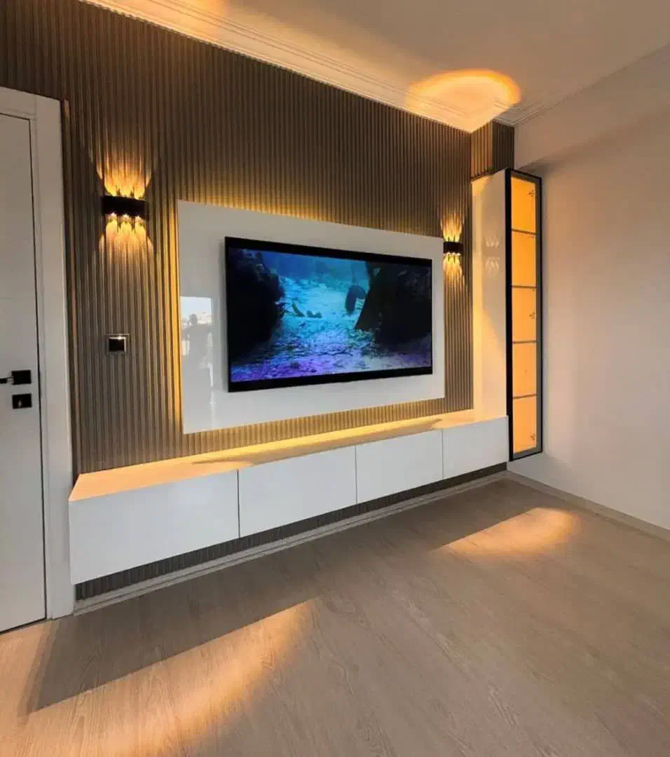 نصب انواع برچسب کابینت،ماربل شیت،اجرای تی وی روم|خدمات پیشه و مهارت|پردیس, فاز ۱|دیوار