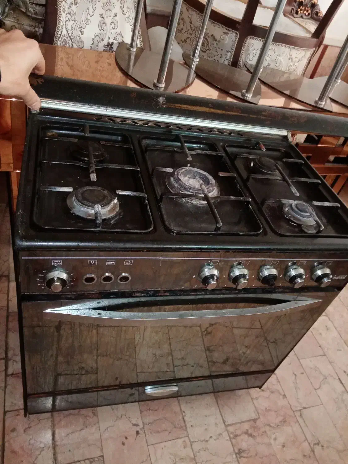 گاز 5 شعله طرح فر سالم|اجاق گاز و لوازم برقی پختوپز|مشهد, نیروی هوایی|دیوار