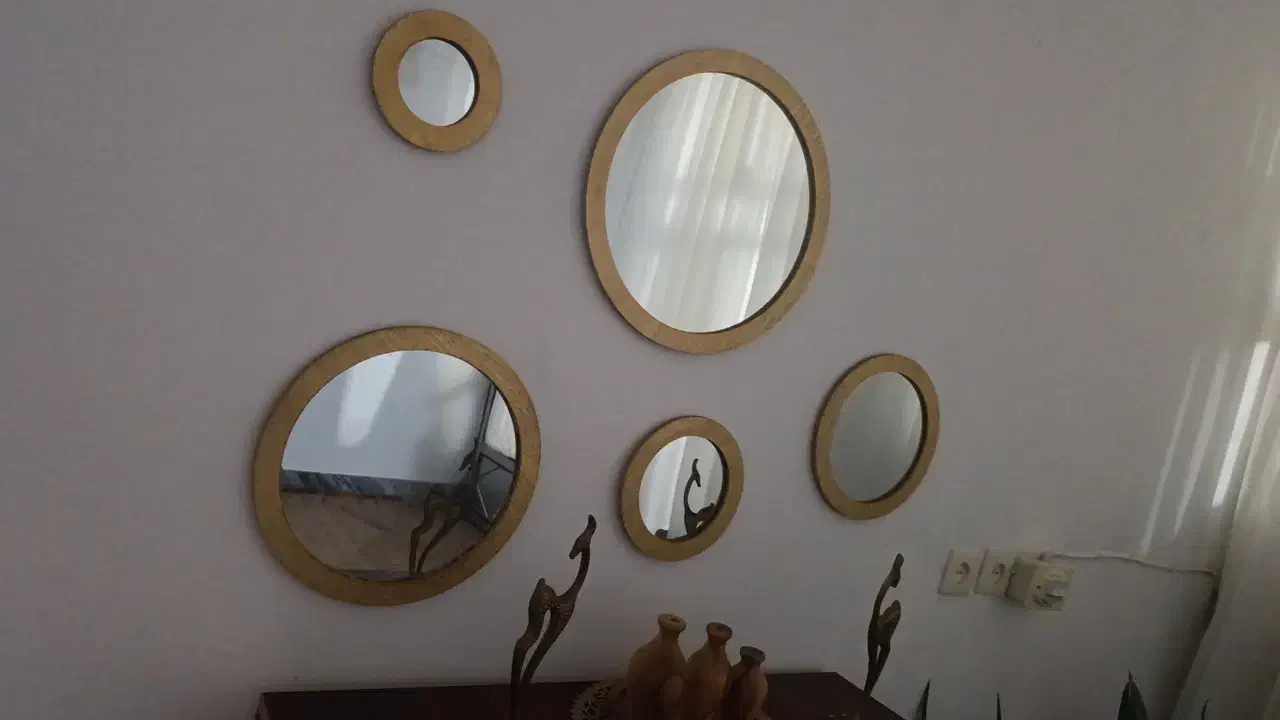آینه دکوراتیو پنج تیکه|آینه|کنگاور, |دیوار