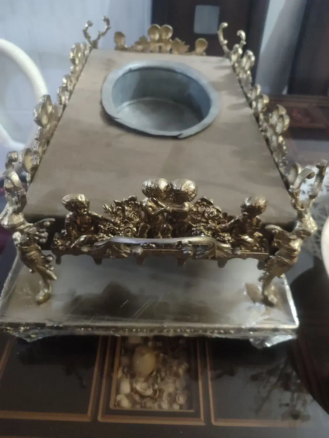 منقل برنجی معاوضه با گوشی درحد نو بدون تعمیر|اجاق گاز و لوازم برقی پختوپز|خمینیشهر, |دیوار