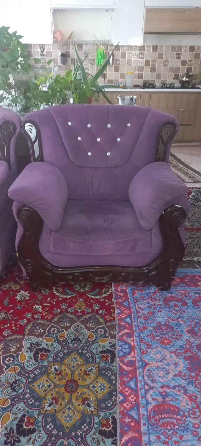 مبلمان ۷ نفره طرح چوب|مبلمان خانگی و میز عسلی|تهران, مسعودیه|دیوار