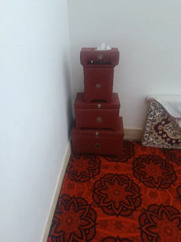 دو عدد صندوق برای جانماز ویک سطل وجا دستمال کاغذی|صنایع دستی و سایر لوازم تزئینی|تایباد, |دیوار