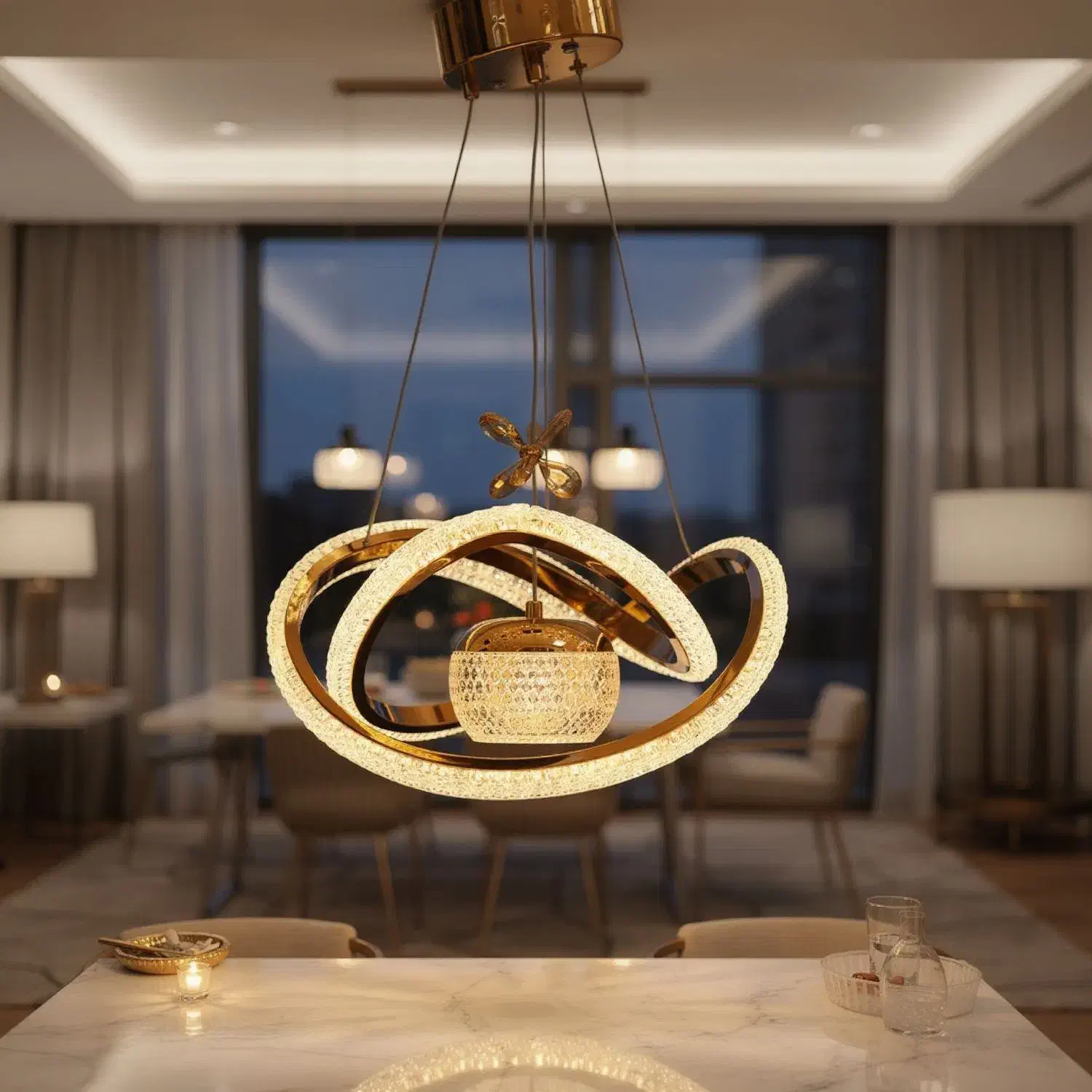 لوسترمدرنواارداتیباگویطلاییlighting/bronzeh2|لوستر و چراغ آویز|تهران, امام زاده حسن|دیوار