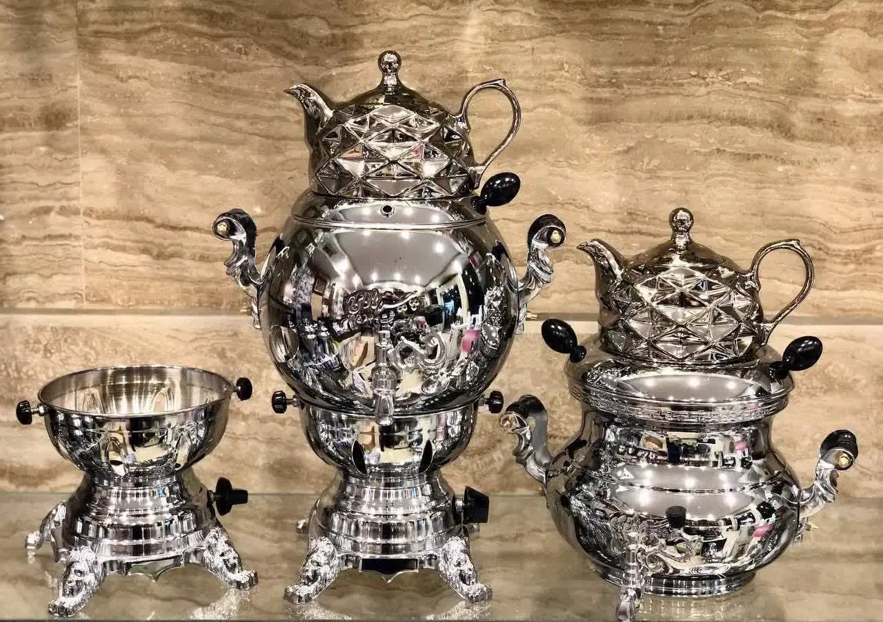 سماور 6لیتری توپی سنگی مدل فالکو و کروم|سماور، چای‌ساز، قهوه‌ساز|سبزوار, فیاض|دیوار