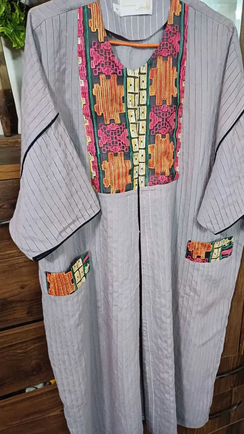 مانتو مجلسی طوسی سایز بزرگ(۵۵)|لباس|ری, دیلمان|دیوار