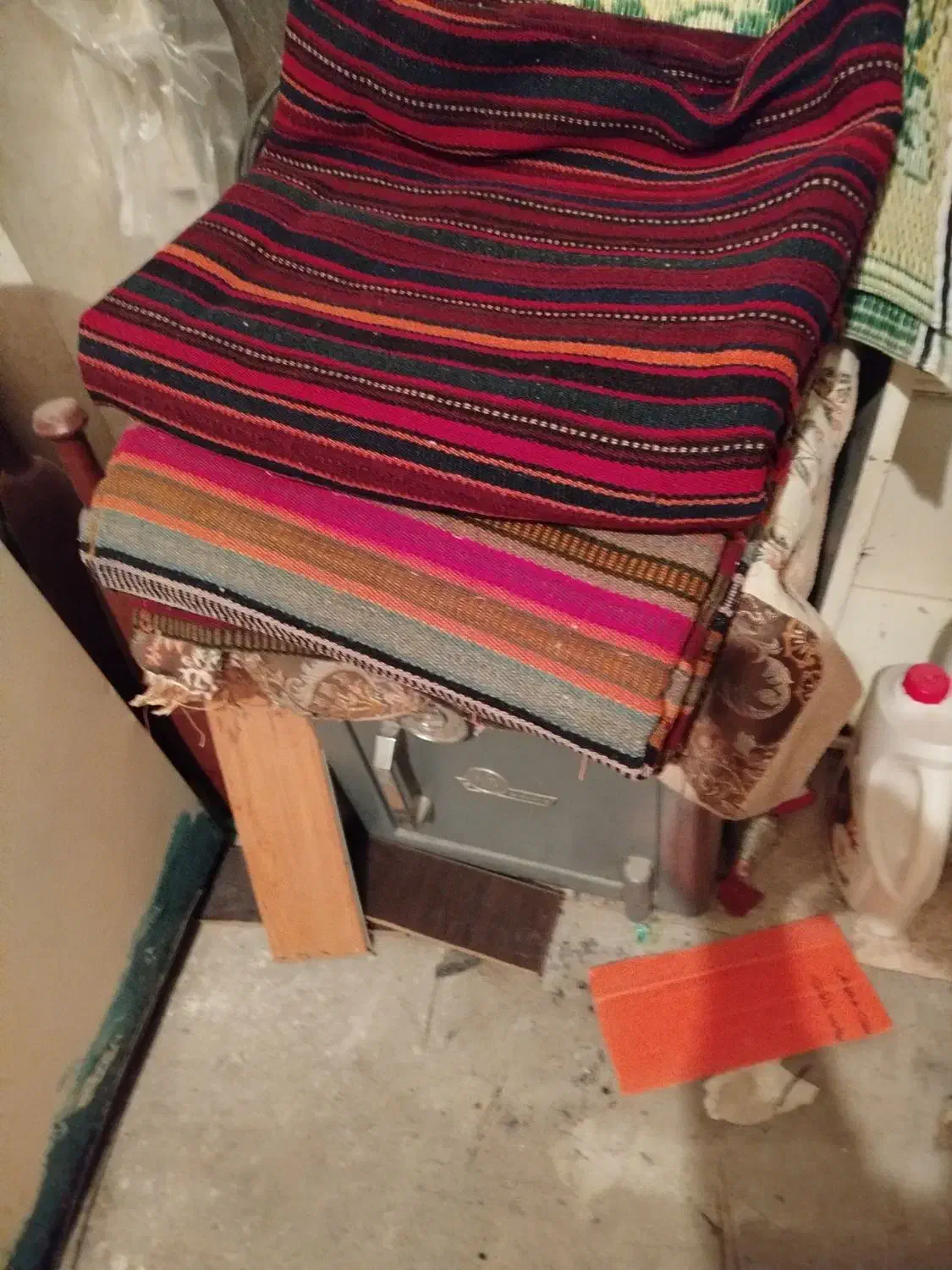 جاجیم ۲ عدد ۴متری پشم گوسفندی ورنگ گیاهی ریز بافت|گلیم، جاجیم، گبه|کرمانشاه, |دیوار