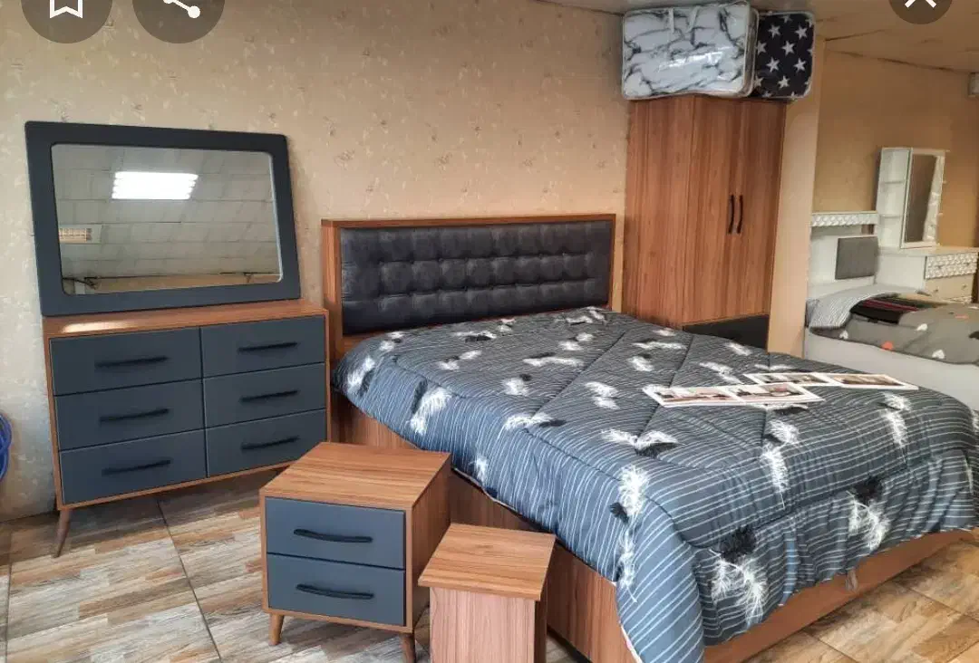 سرویس دو نفره ویدایی چوبکده اهورا|تخت و سرویس خواب|الوند, |دیوار