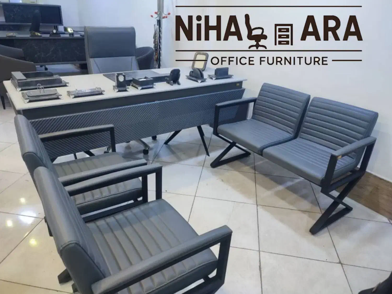 مبلمان سنا میز اداری صندلی لاندا ست مدیریتی|دفتر کار|تهران, دریاچه شهدای خلیج فارس|دیوار