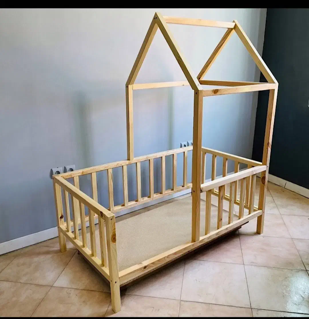 تخت دو طبقه . کلبه . کودک جوان سرویس چوبی سیسمونی|تخت و صندلی بچه|مشهد, نوید|دیوار