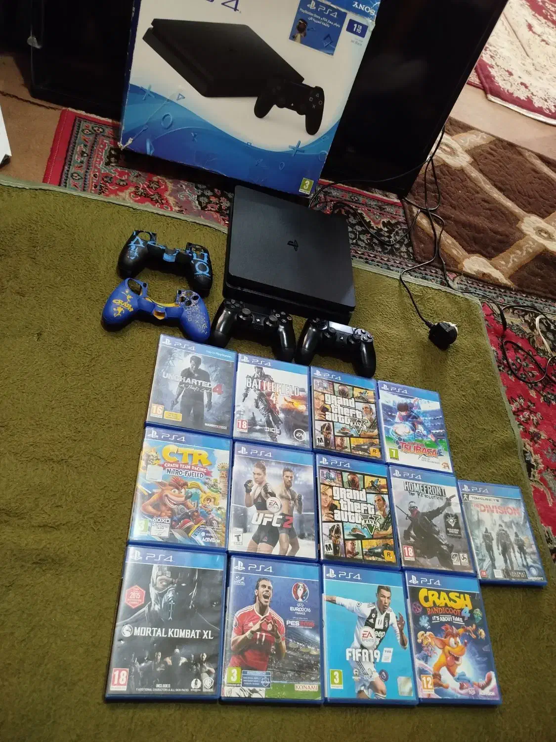 پی اس فور اسلیم هزارگیگ دو دسته اورجینال دیسک بازی|کنسول، بازی ویدئویی و آنلاین|شوشتر, |دیوار