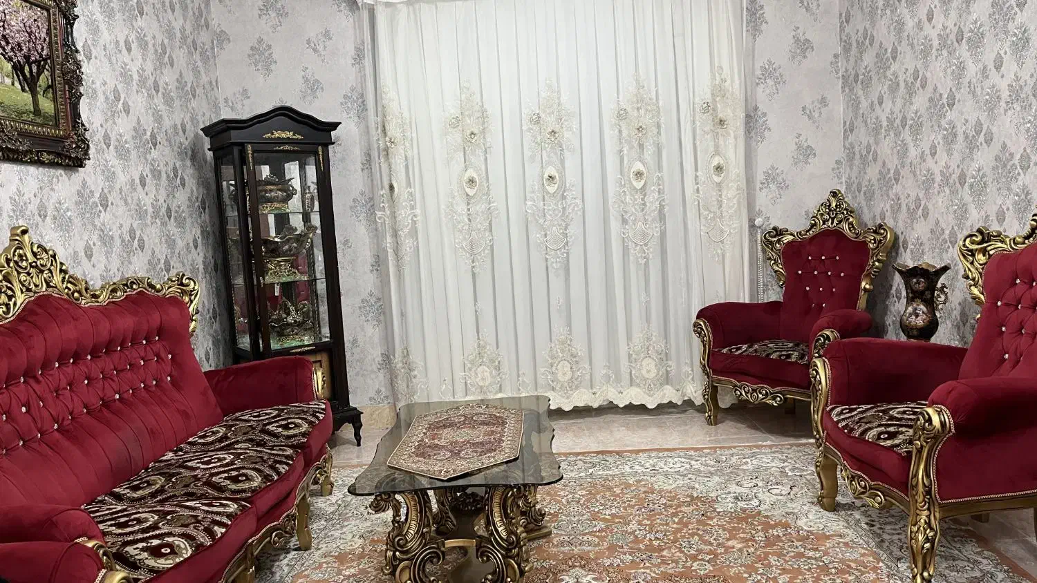 مبلمان استیل نه نفره در حد نو|مبلمان خانگی و میز عسلی|قیدار, |دیوار