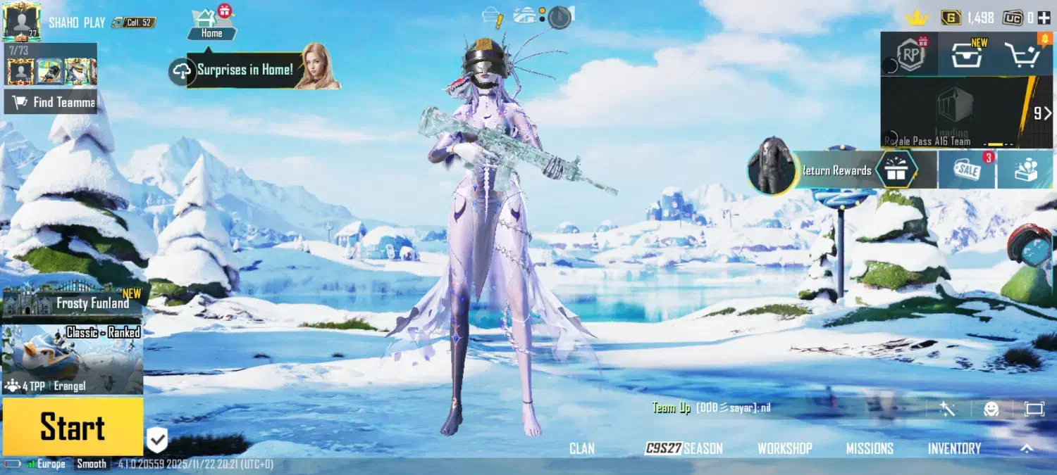 اکانت پابجی امفور یخی|کنسول، بازی ویدئویی و آنلاین|خاش, |دیوار