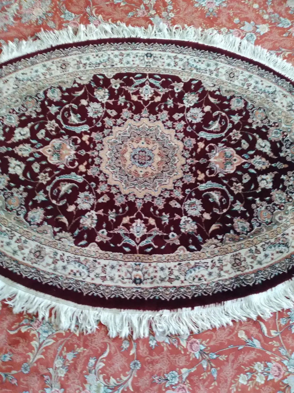 فرش ماشینی ۱*۱.۵ بیضی برند نگین جم مشهد|فرش|تهران, جنت‌آباد شمالی|دیوار