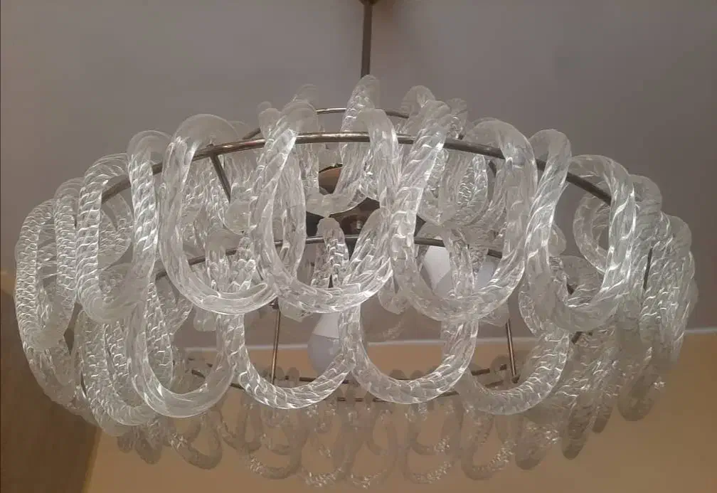 لوستر سقفی دو پل با آویز های متحرک کریستال|لوستر و چراغ آویز|تهران, شاهین|دیوار