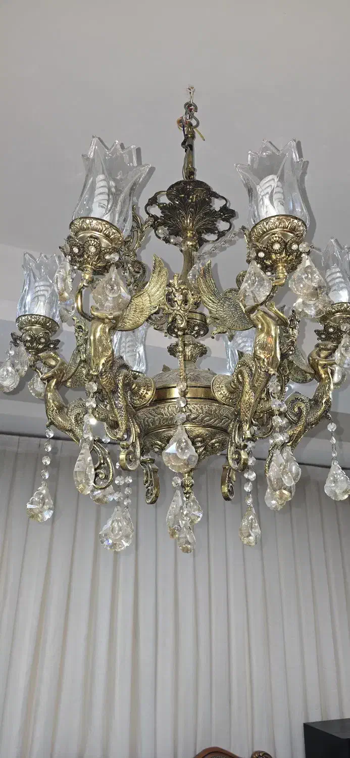 لوستر برنز|لوستر و چراغ آویز|ری, ولی آباد|دیوار