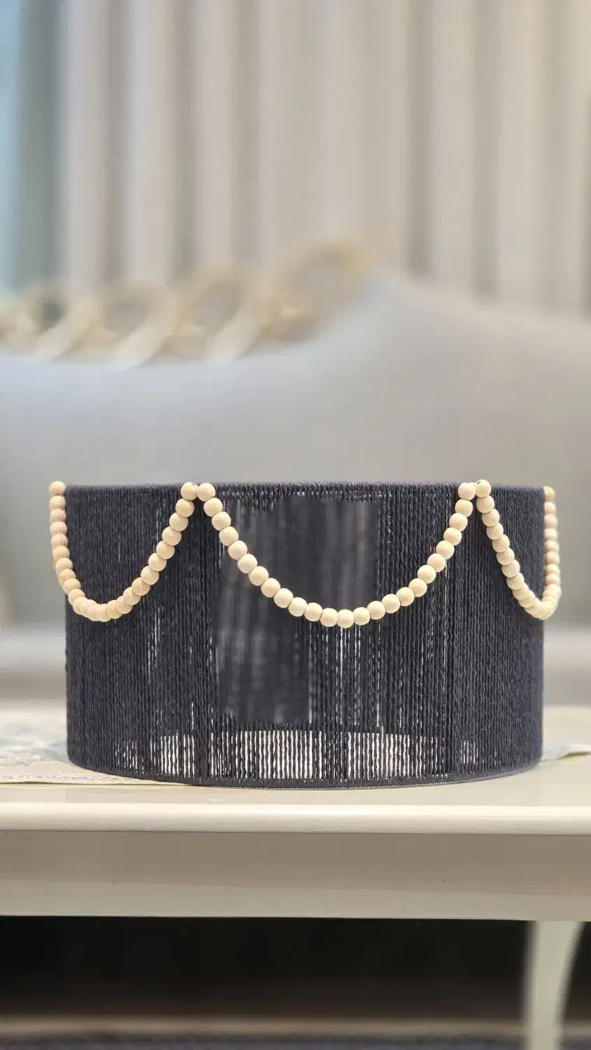 لوستر استوانه رافیا|لوستر و چراغ آویز|رشت, گلباغ نماز|دیوار