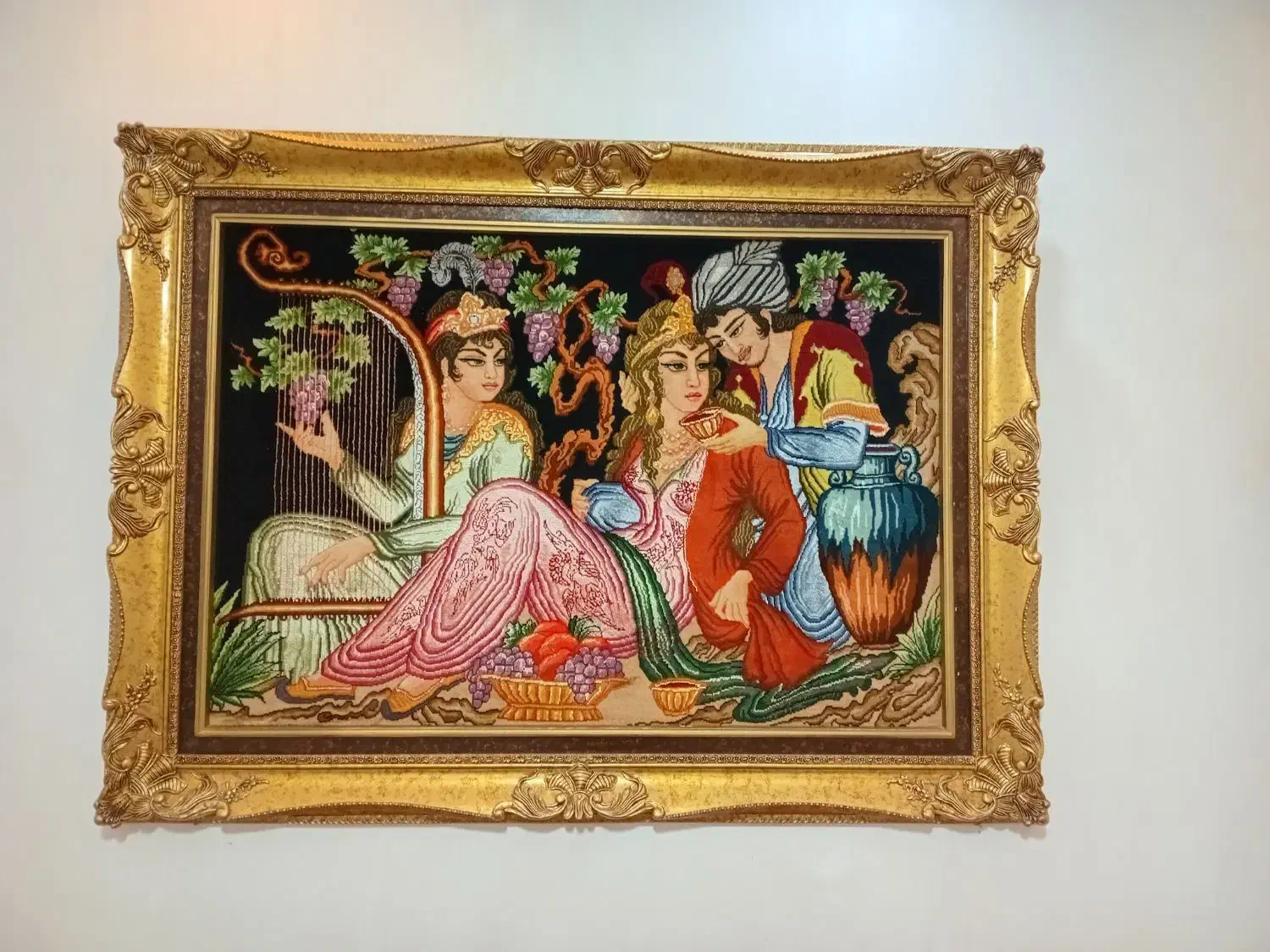 تابلو فرش دستبافت تبریز|تابلو فرش|آفتاب, |دیوار