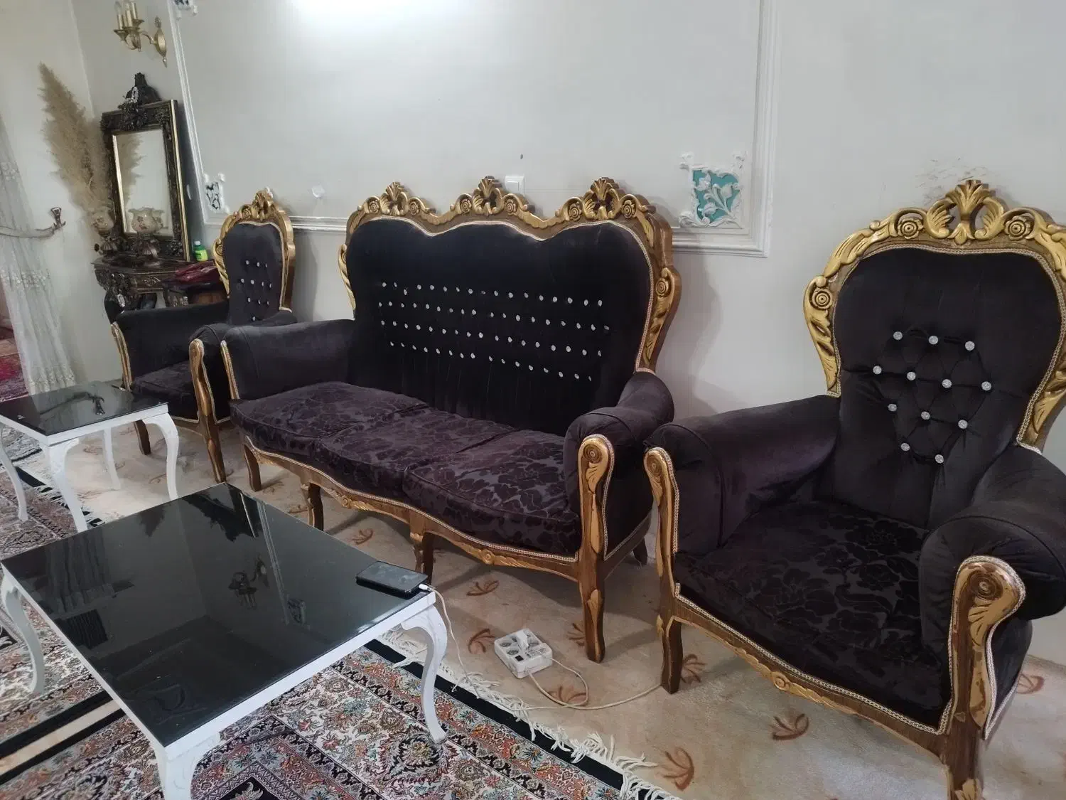 مبلمان 9 نفره تمیز|مبلمان خانگی و میز عسلی|فولادشهر, A3|دیوار