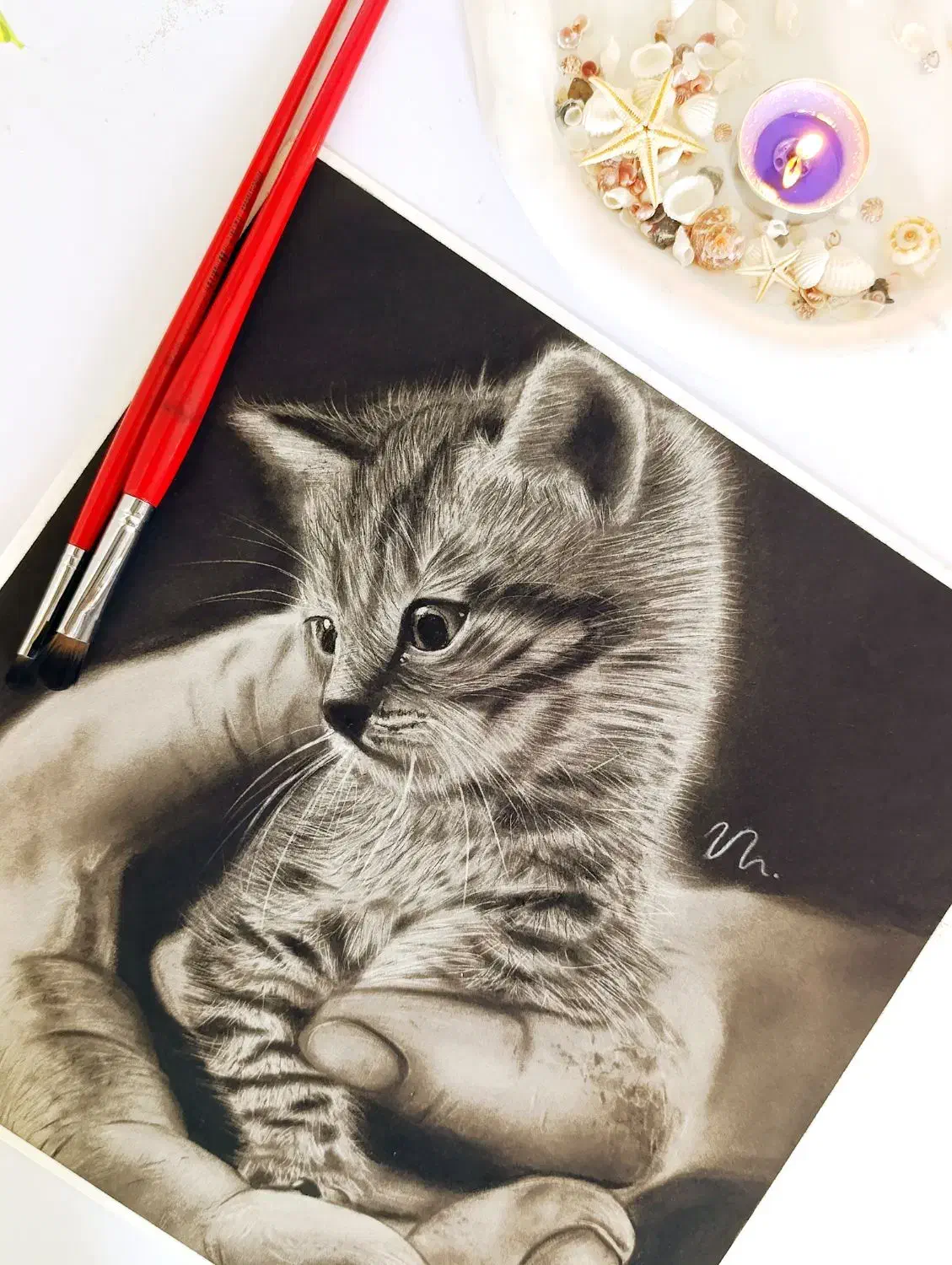 آموزش نقاشی سیاه قلم|خدمات آموزشی|بندر گز, |دیوار