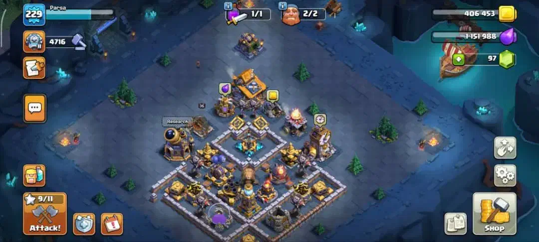 اکانت کلش ، تان ۱۷ فول|کنسول، بازی ویدئویی و آنلاین|شیراز, سجادیه|دیوار