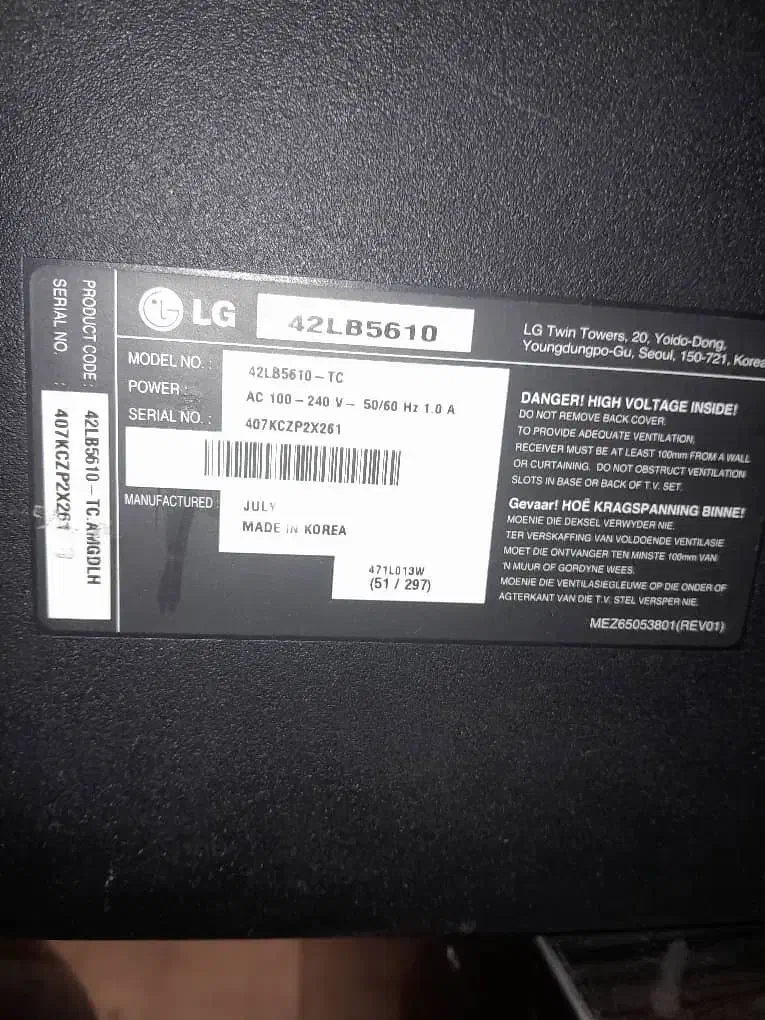 تلویزیون LG. 42|تلویزیون و پروژکتور|تهران, حصار بوعلی|دیوار