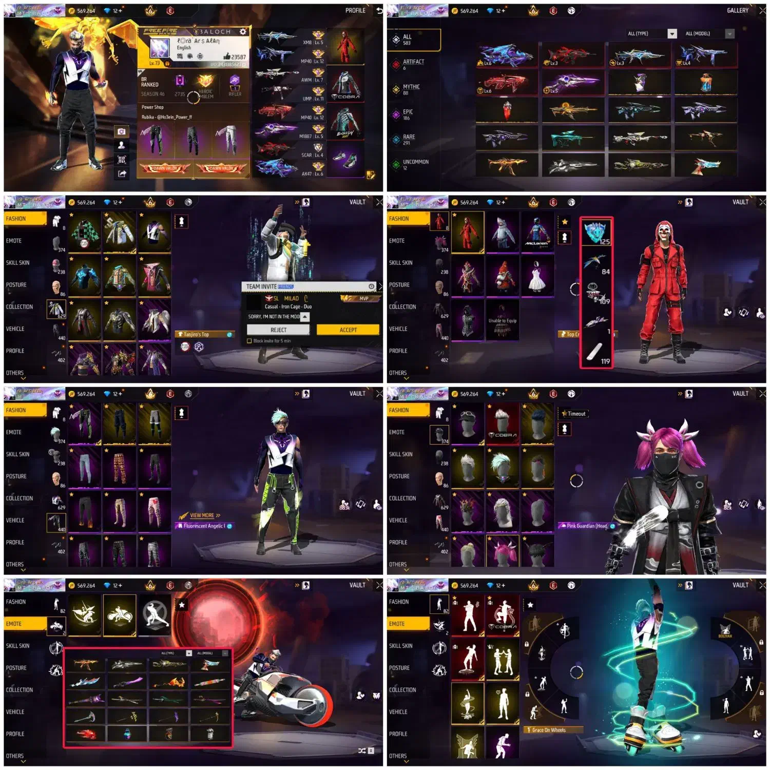 اکانت فری فایر|کنسول، بازی ویدئویی و آنلاین|رشت, کوی حسینی|دیوار