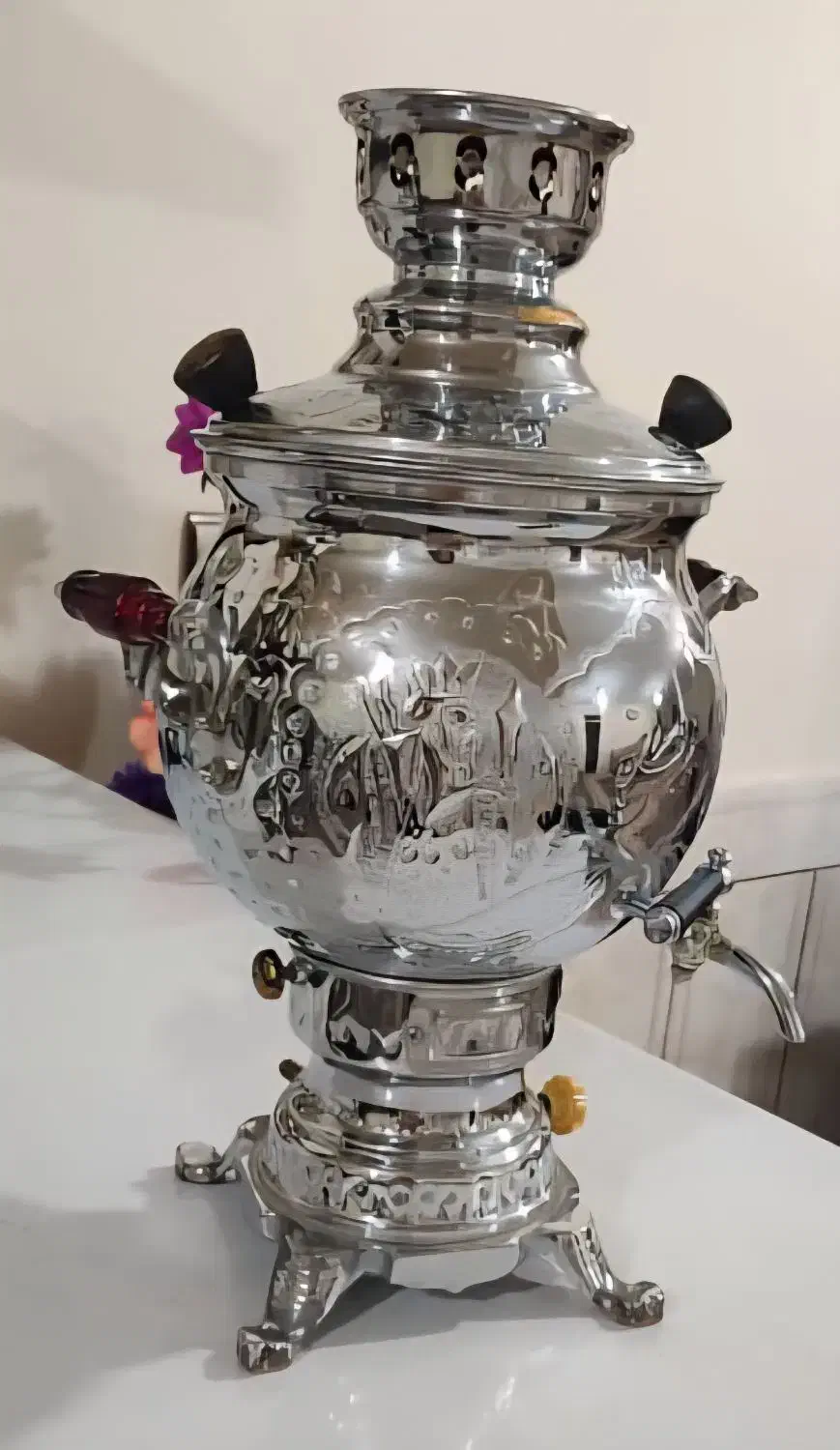 سماور ۶لیتری قلم کاری|سماور، چایساز، قهوهساز|دورود, |دیوار