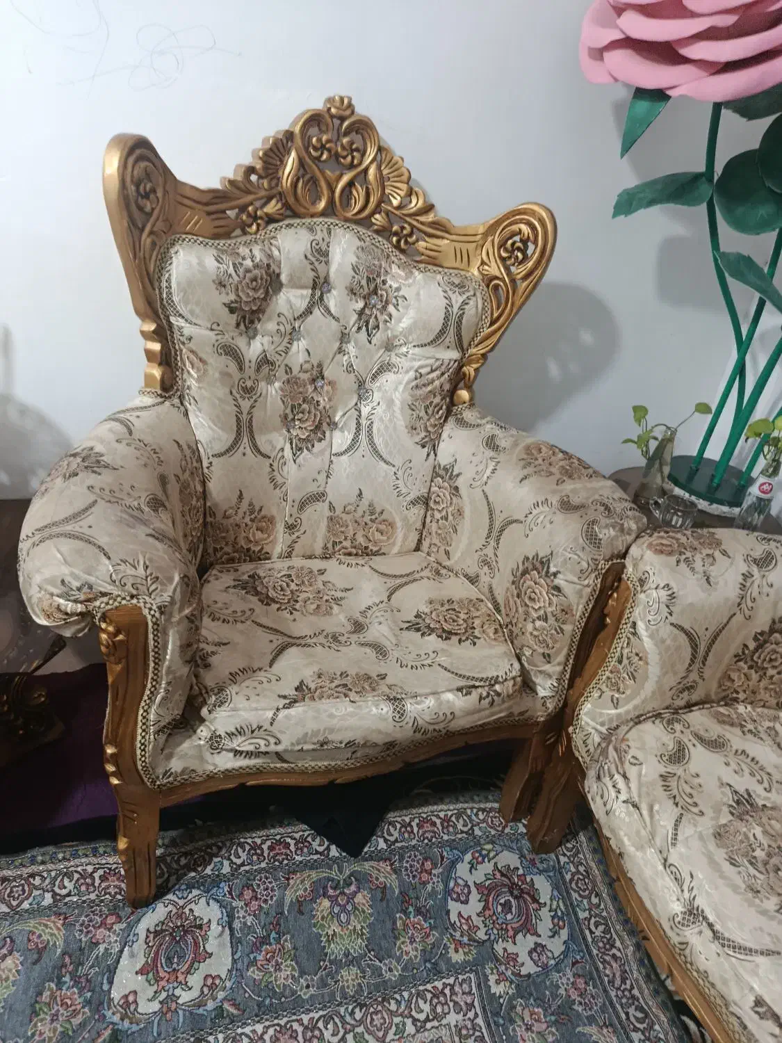 مبل سلطنتی ۹نفره|مبلمان خانگی و میز عسلی|اقبالیه, |دیوار