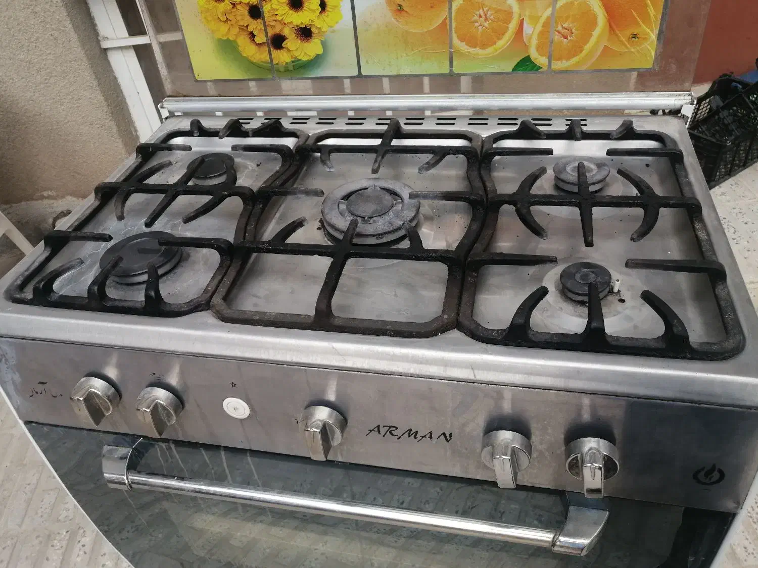 گاز 5 شعله طرح فر|اجاق گاز و لوازم برقی پختوپز|هرسین, |دیوار