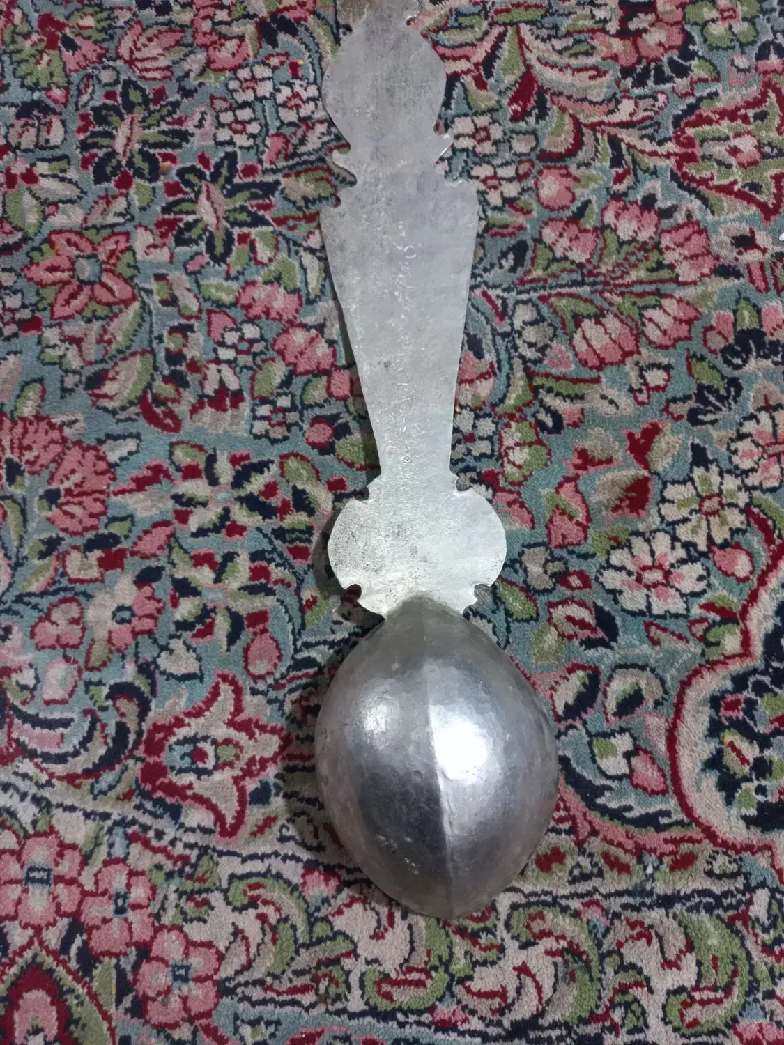 ملاقه قلمکاری تاریخدارقاجاری وقهوخوری سیلور|ظروف سرو و پذیرایی|کرمان, |دیوار