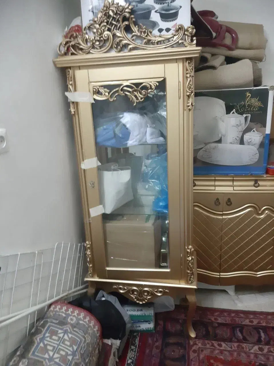 آینه کنسول و گنجه|بوفه، ویترین، کنسول|مشهد, کارمندان دوم|دیوار