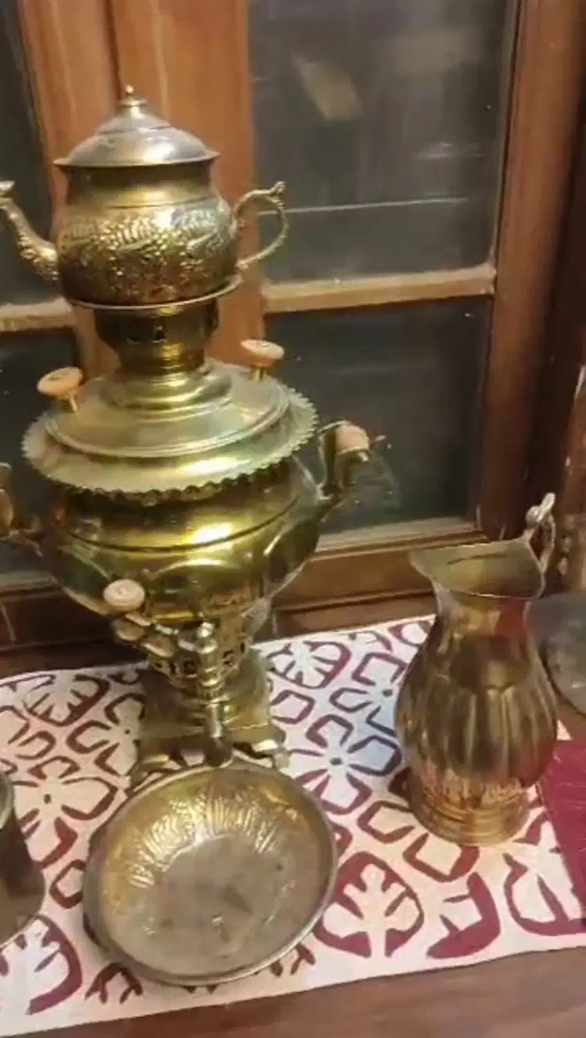 سرویس سماور عتیقه آک آک هنوز آب نرفته توش|کلکسیون اشیاء عتیقه|اصفهان, علی قلی آقا|دیوار