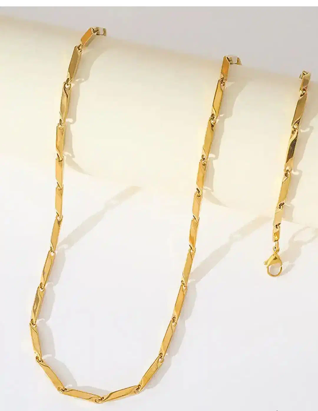 گردنبند مردانه مدل کبریتی رنگ طلایی|بدلیجات|خلخال, |دیوار