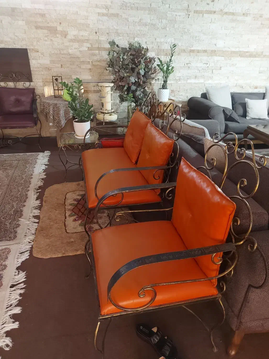 صندلی باغ ومبل آهنی یا فلزی فرفرژه|مبلمان خانگی و میز عسلی|دماوند, گیلاوند|دیوار