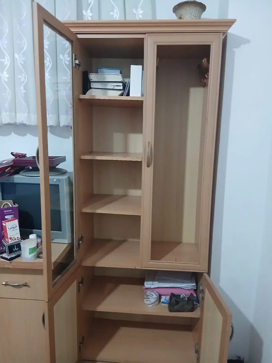 کتابخانه کمد|کتابخانه، شلف، قفسه‌های دیواری|بجنورد, |دیوار