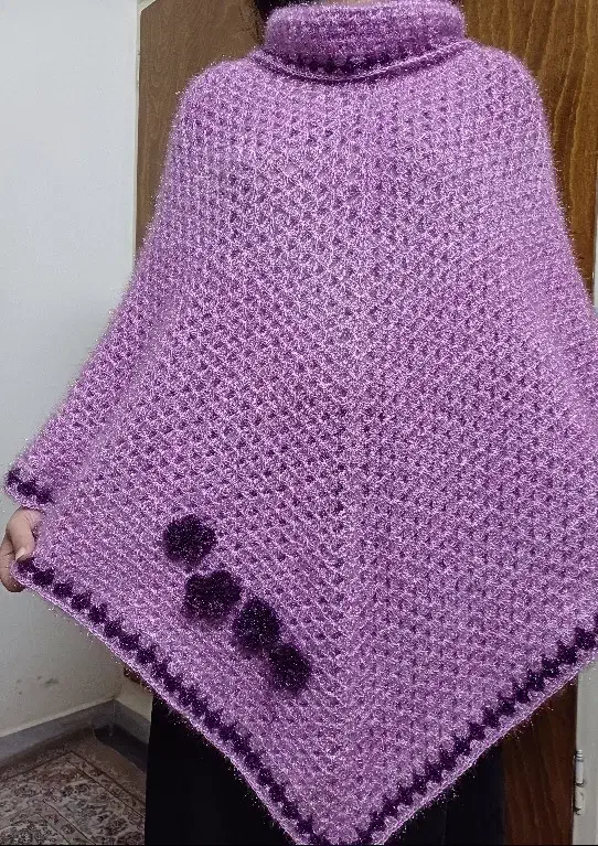 شنل قلاب بافی مجلسی نخ ترک مناسب یلدایی عروس ها|لباس|تهران, آهنگران (سراسیاب دولاب)|دیوار