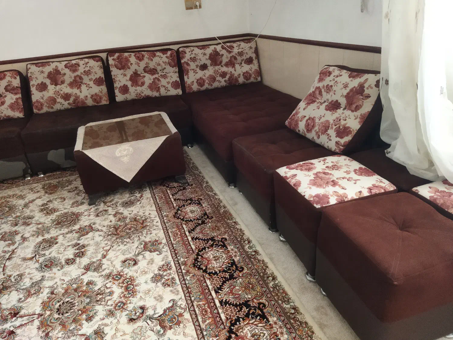 فروش مبل دوازده نفره دست دوم|مبلمان خانگی و میز عسلی|فارسان, |دیوار