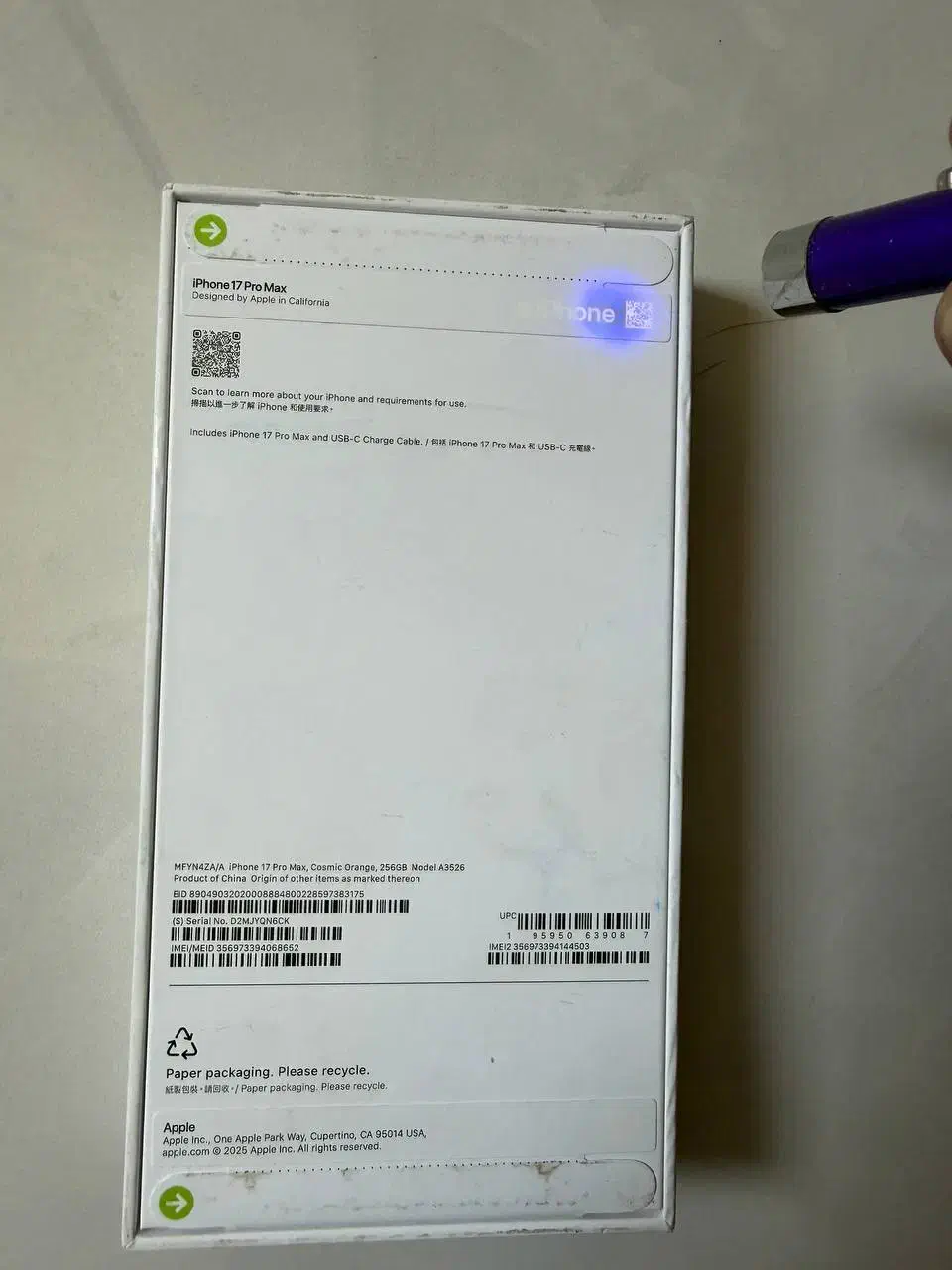 ایفون ۱۷ پرومکس zaa256 نات اکتیو بارجیستر هم موجود|موبایل|تهران, یوسف‌آباد|دیوار