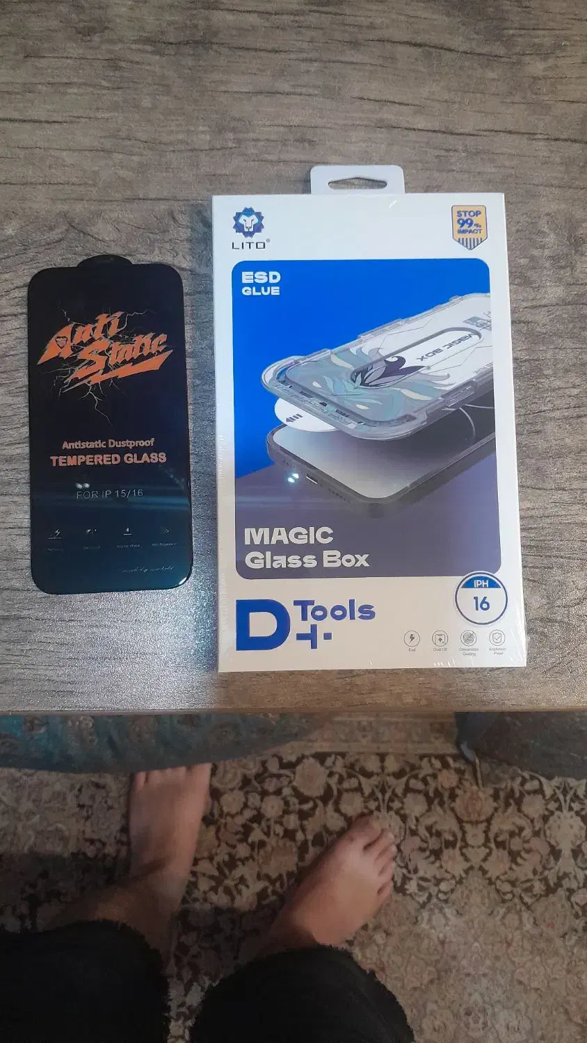 محافظ صفحه (گلس)آیفون۱۶نرمال آسان نصب شو برند لیتو|لوازم جانبی موبایل و تبلت|ساری, |دیوار