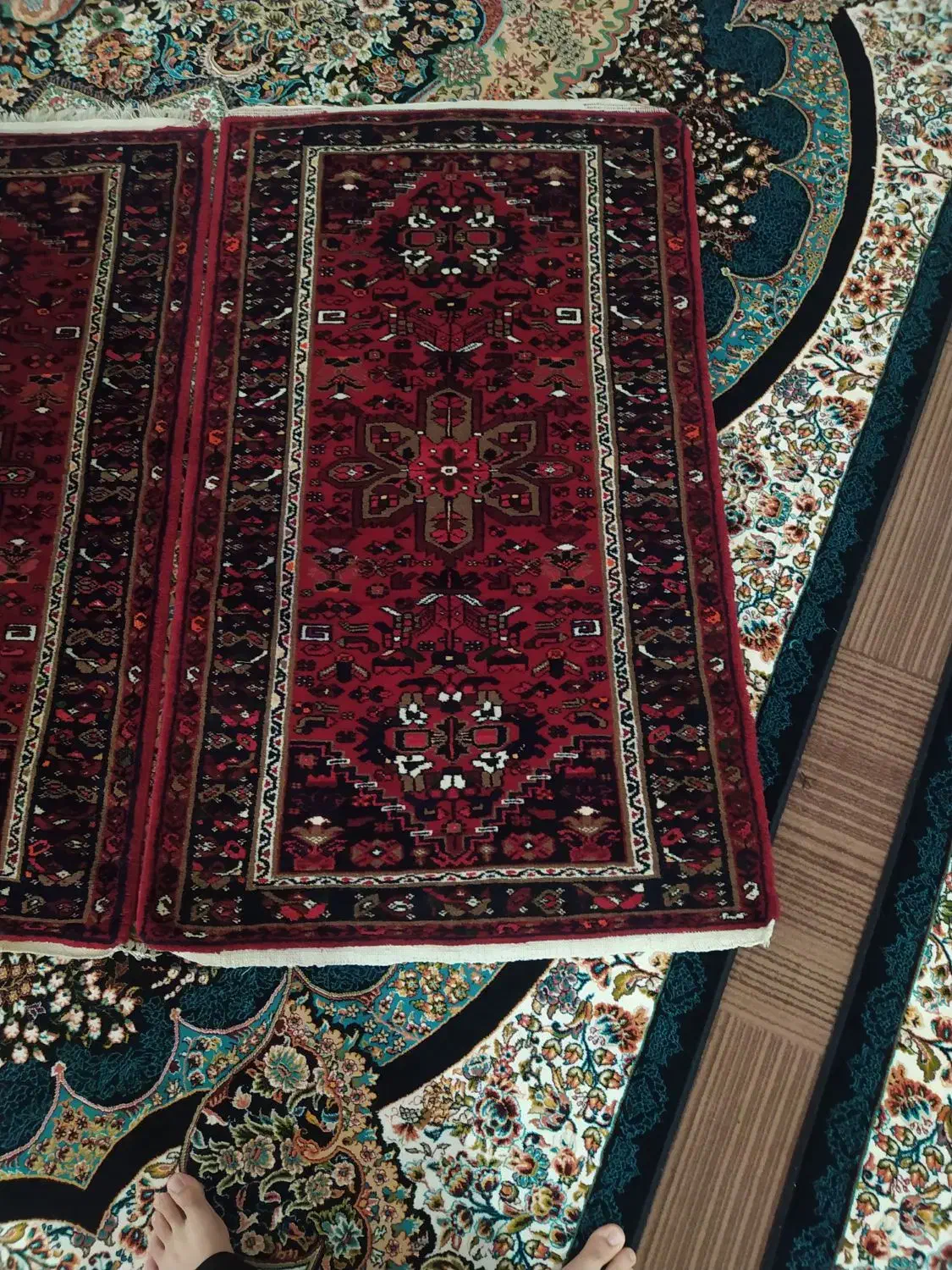 فرش کناره سنتی دست بافت|فرش|زنجان, |دیوار