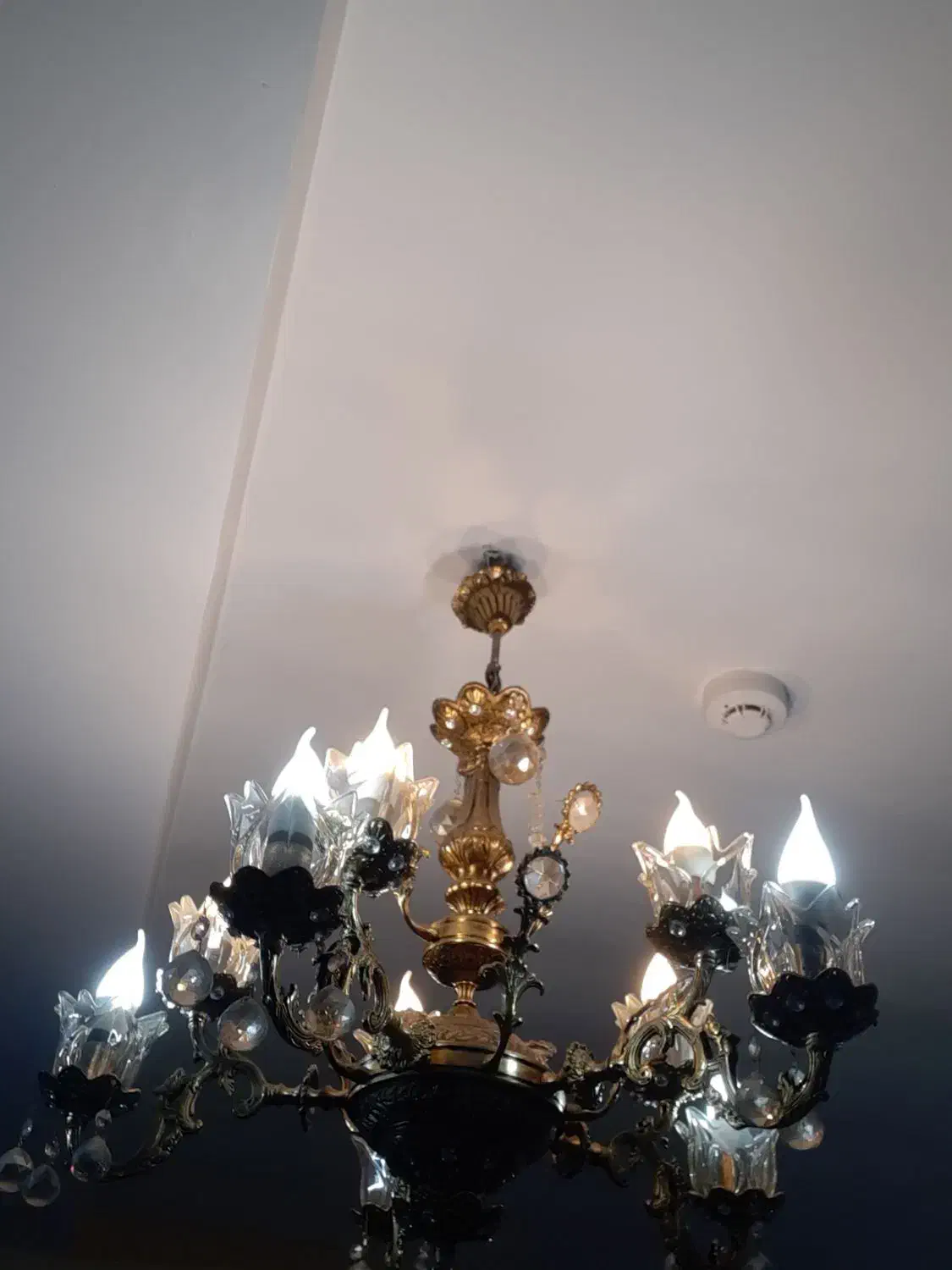 لوستر برنجی ۵شعله|لوستر و چراغ آویز|قدس, شهرک فرزان|دیوار