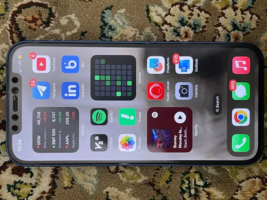 گوشی آیفون ۱۲ بسیار تمیز|موبایل|قم, زنبیل آباد|دیوار