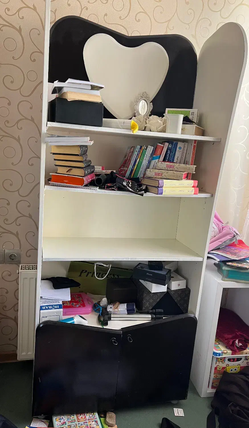 کتابخانه|کتابخانه، شلف، قفسه‌های دیواری|گرگان, |دیوار