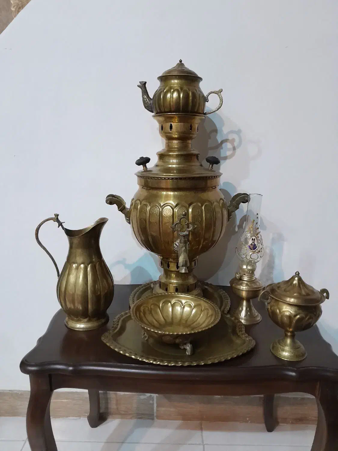 سماورذغالی برنجی ۶لیتری بامهرروس|سماور، چای‌ساز، قهوه‌ساز|فردیس, فردیس|دیوار