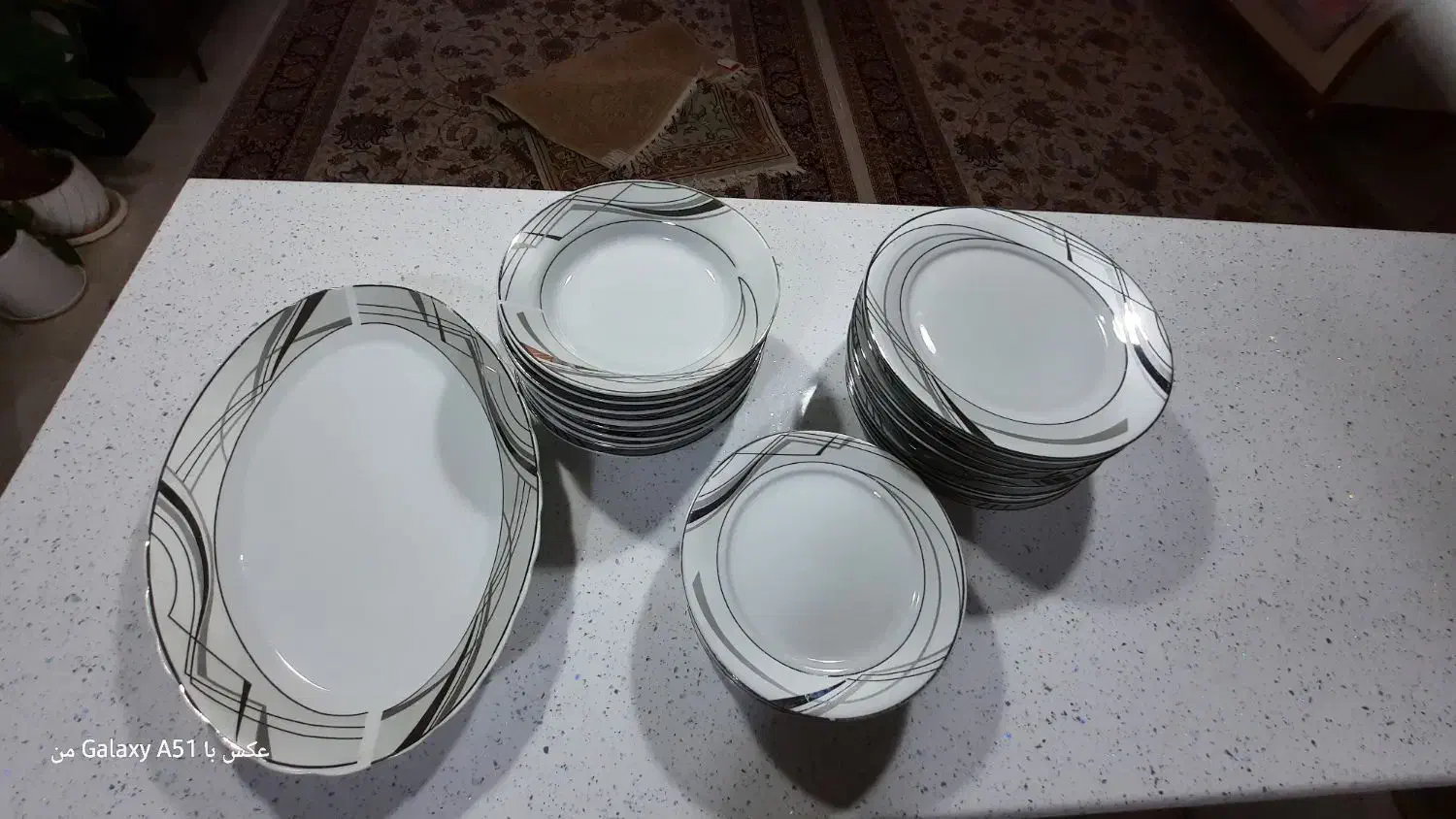 سرویس چینی نقره کوب|ظروف سرو و پذیرایی|مشهد, موسوی قوچانی|دیوار