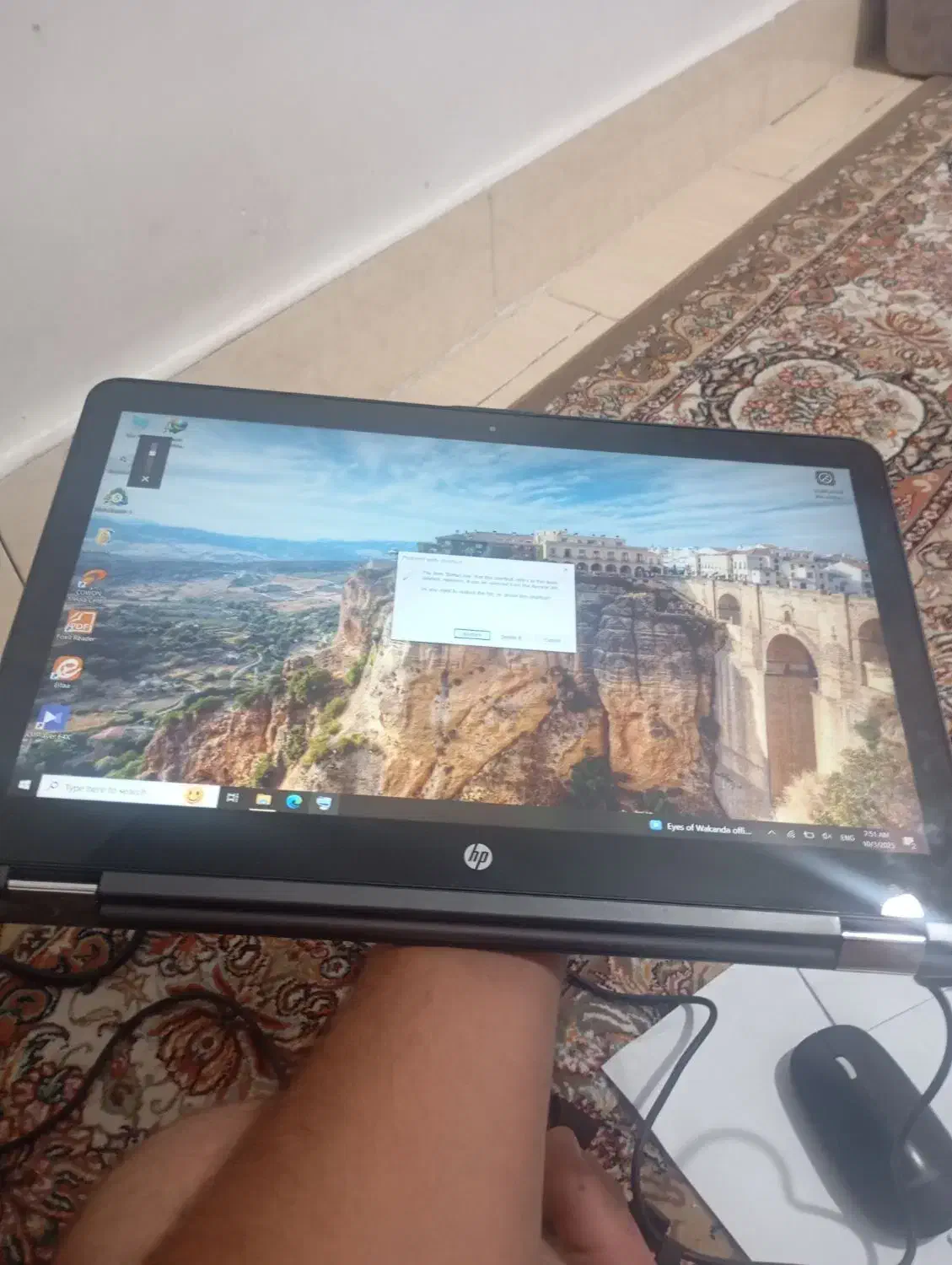 لب تاپ hp360درجه تاچ|رایانه همراه|شیراز, میانرود|دیوار