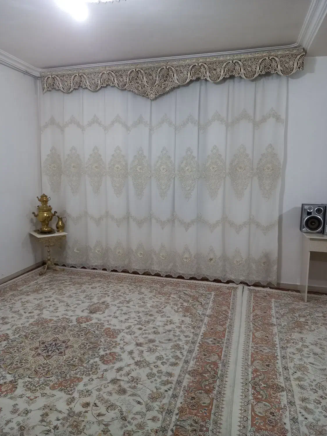 پرده ۳.۵ متری با کتیبه|پرده، رانر، رومیزی|پارسآباد, |دیوار