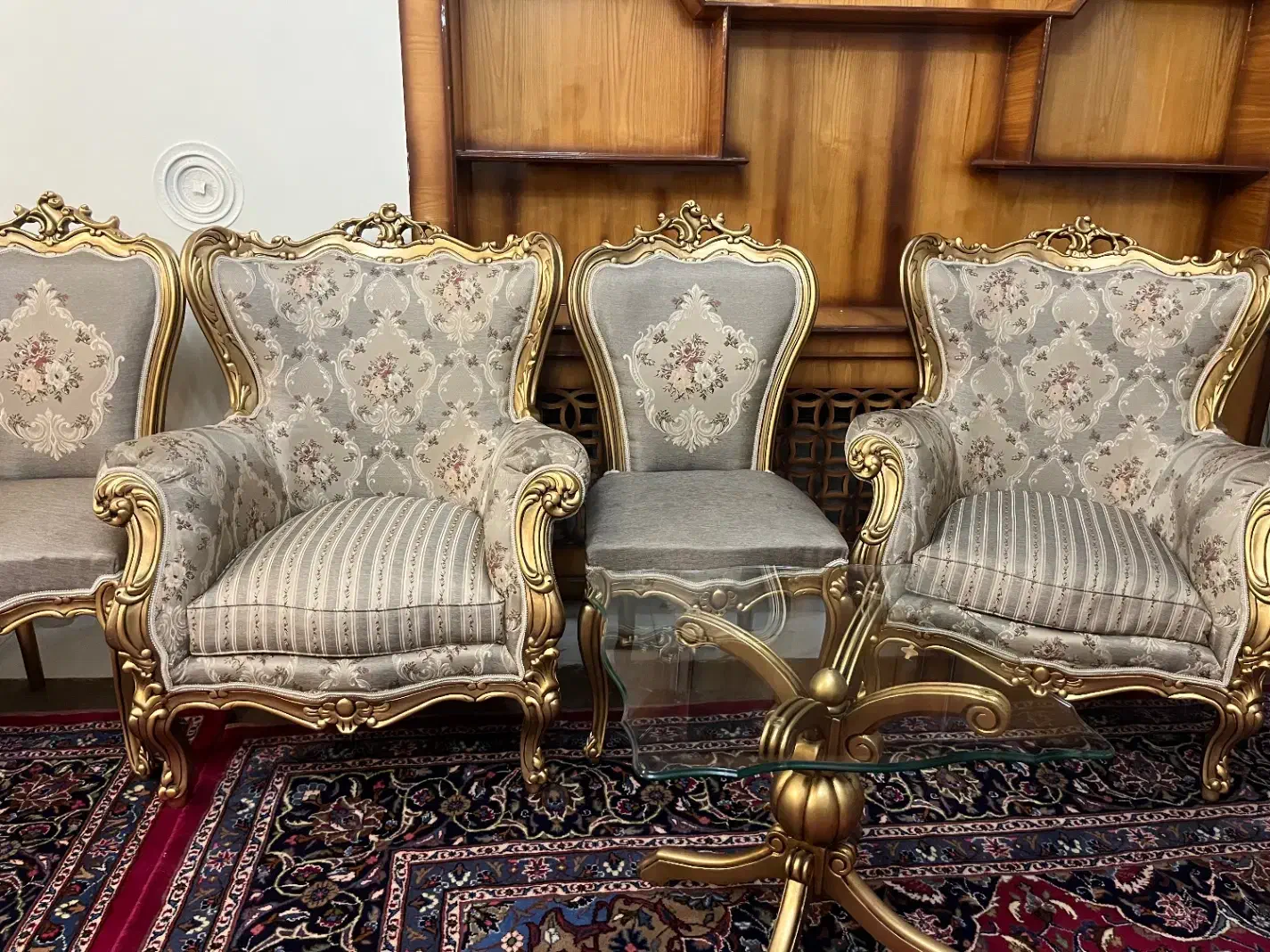 مبل استیل سلطنتی/ تمام چوب-۲۸ نفر|مبلمان خانگی و میز عسلی|مشهد, آپارتمان های مرتفع|دیوار