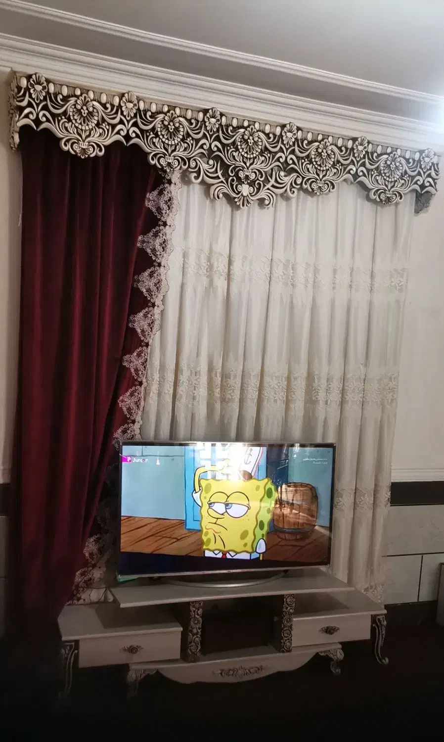 پرده همراه کتیبه|پرده، رانر، رومیزی|خان ببین, |دیوار